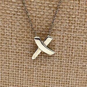 Tiffany & Co. Paloma Picasso Silver X Pendant Necklace